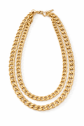 Two Layer Maximalist Chunky Necklace Gold / Silver
