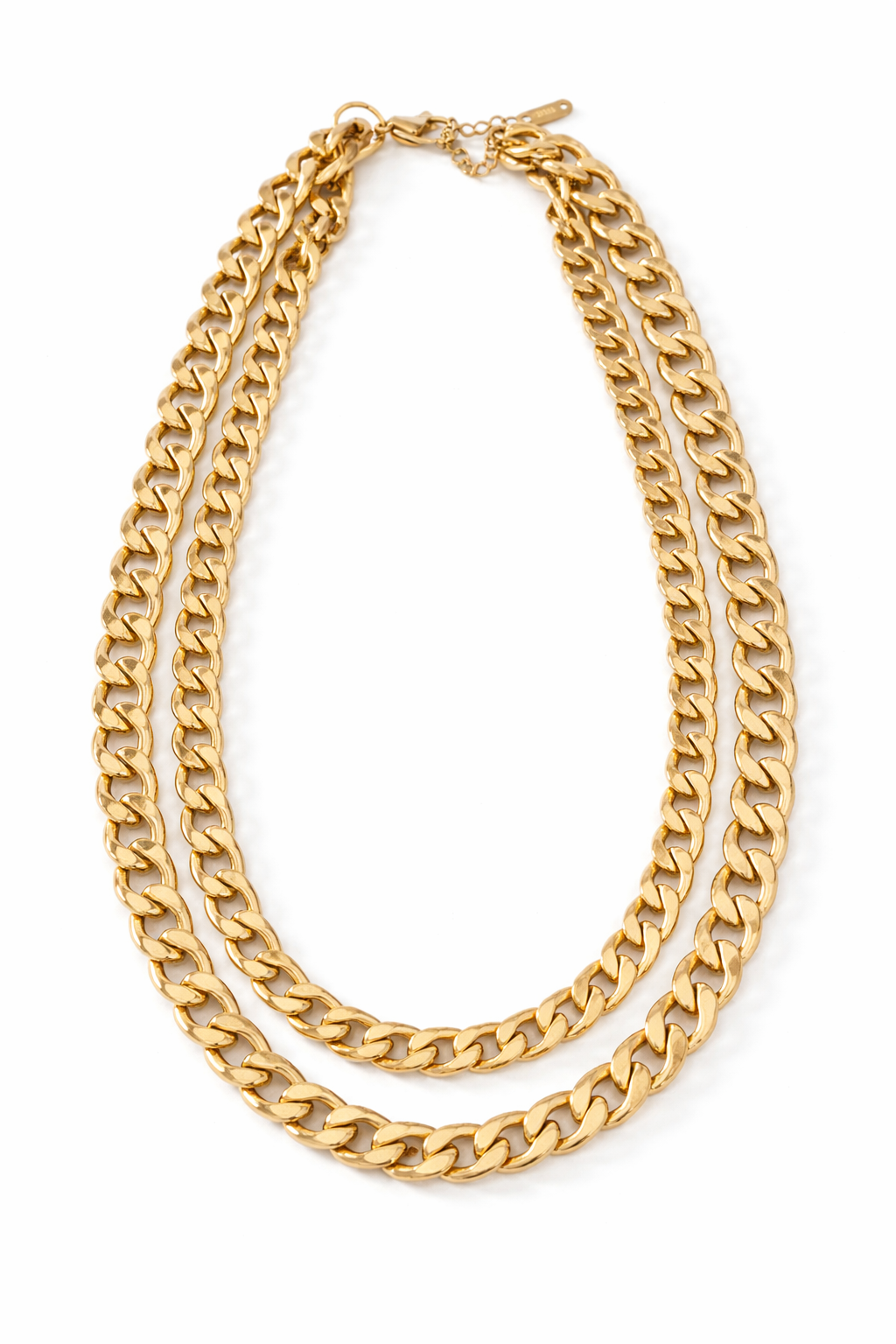 Two Layer Maximalist Chunky Necklace Gold / Silver