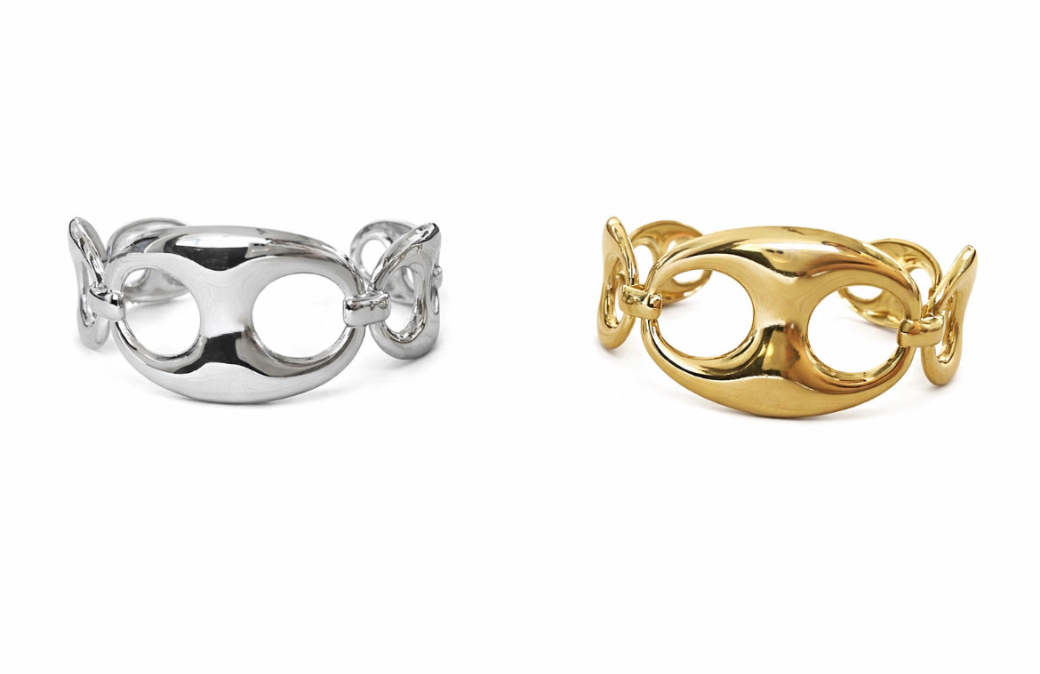 Pig Nose Style Bracelet Gold / Silver
