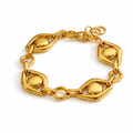 Stainless Steel Eye Style Bracelet Gold / Silver