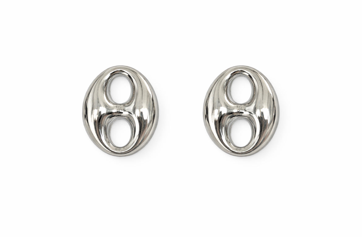 Pig Nose Style Ear Studs Gold / Silver