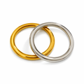 Simple Style Bangle Set Of 2 Gold / Silver