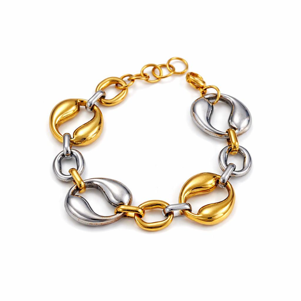 Stainless Steel Two-Tone Bracelet