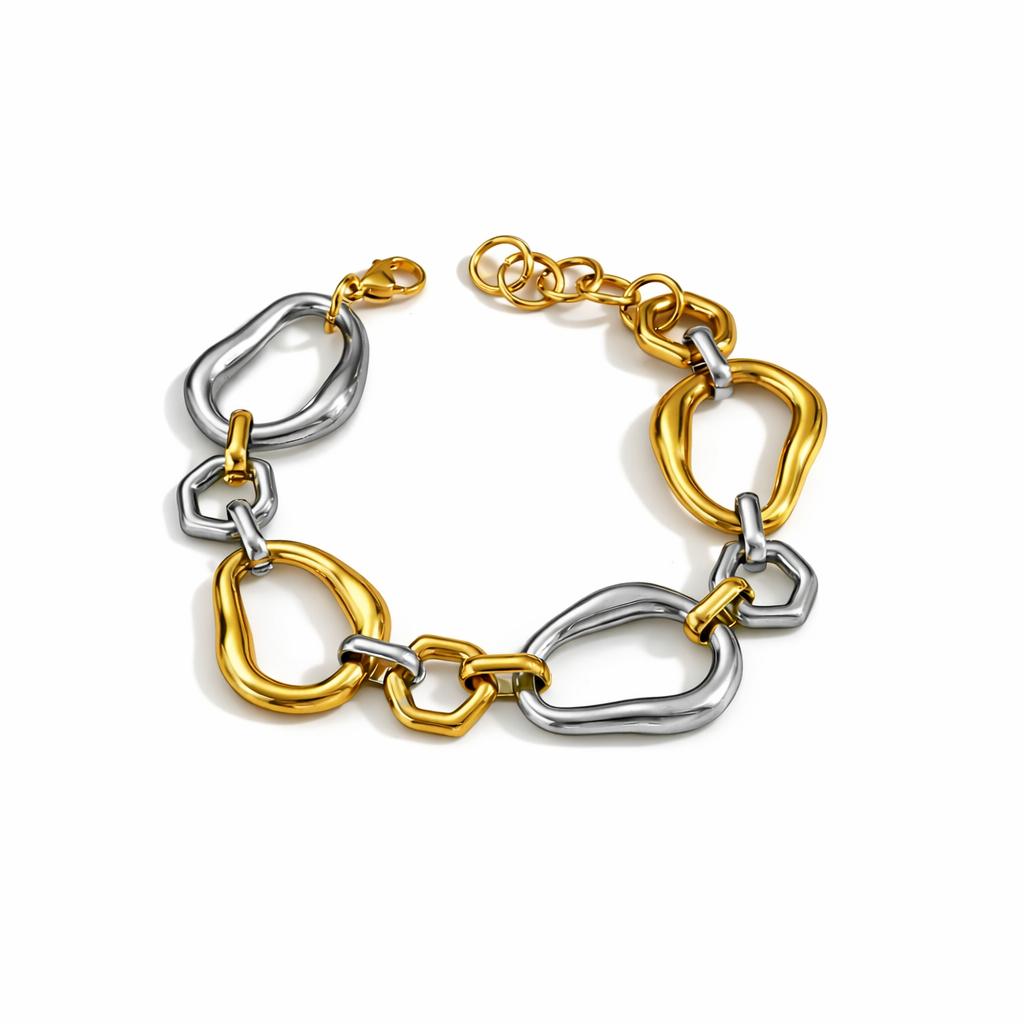 Oval Style Two-Tone Bracelet
