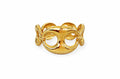 Pig Nose Style Ring Gold