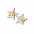 Elegant Star Shape Earrings Two-Tone