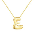 Bubble Letter (E) Necklace Gold / Silver