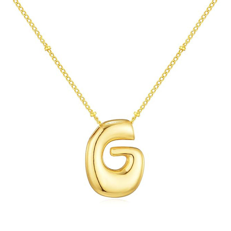 Bubble Letter (G) Necklace Gold / Silver