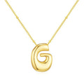 Bubble Letter (G) Necklace Gold / Silver