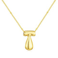 Bubble Letter (T) Necklace Gold / Silver