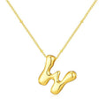 Bubble Letter (W) Necklace Gold / Silver