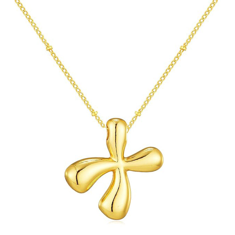 Bubble Letter (X) Necklace Gold / Silver