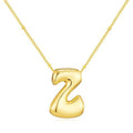 Bubble Letter (Z) Necklace Gold / Silver