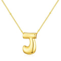 Bubble Letter (J) Necklace Gold / Silver