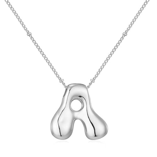 Bubble Letter (A) Necklace Gold / Silver
