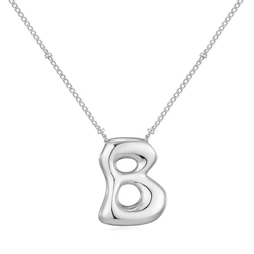 Bubble Letter (B) Necklace Gold / Silver