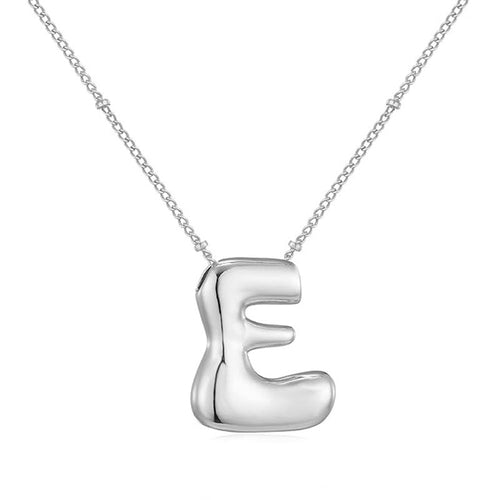 Bubble Letter (E) Necklace Gold / Silver