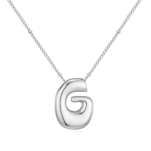 Bubble Letter (G) Necklace Gold / Silver