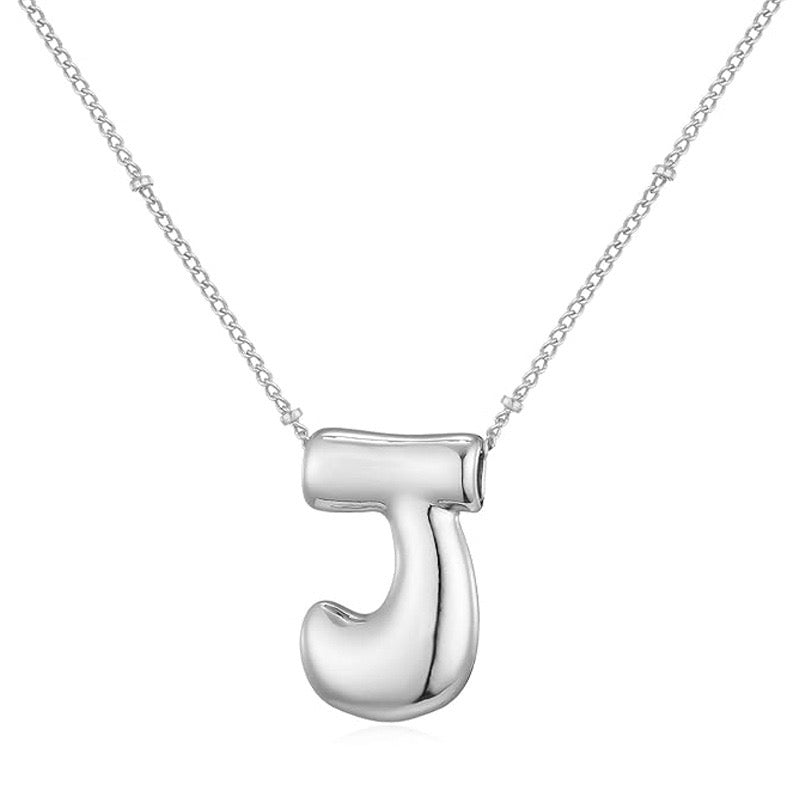 Bubble Letter (J) Necklace Gold / Silver