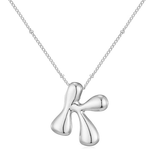 Bubble Letter (K) Necklace Gold / Silver