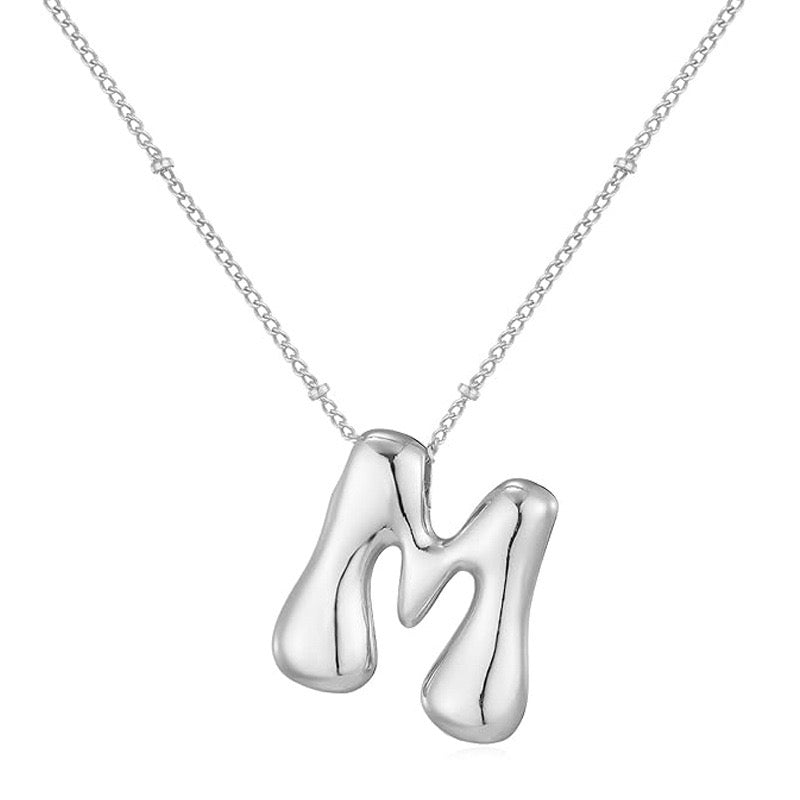 Bubble Letter (M) Necklace Gold / Silver
