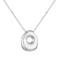Bubble Letter (O) Necklace SIlver