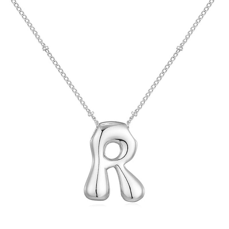 Bubble Letter (R) Necklace Gold / Silver