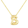 Bubble Letter (B) Necklace Gold / Silver