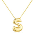 Bubble Letter (S) Necklace Gold / Silver