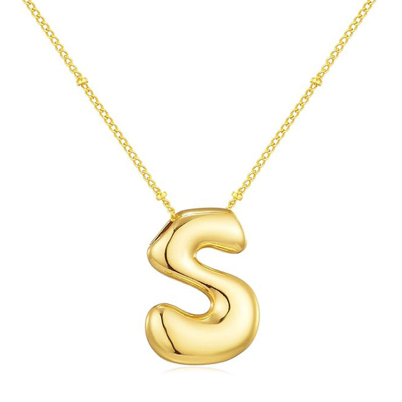 Bubble Letter (S) Necklace Gold / Silver